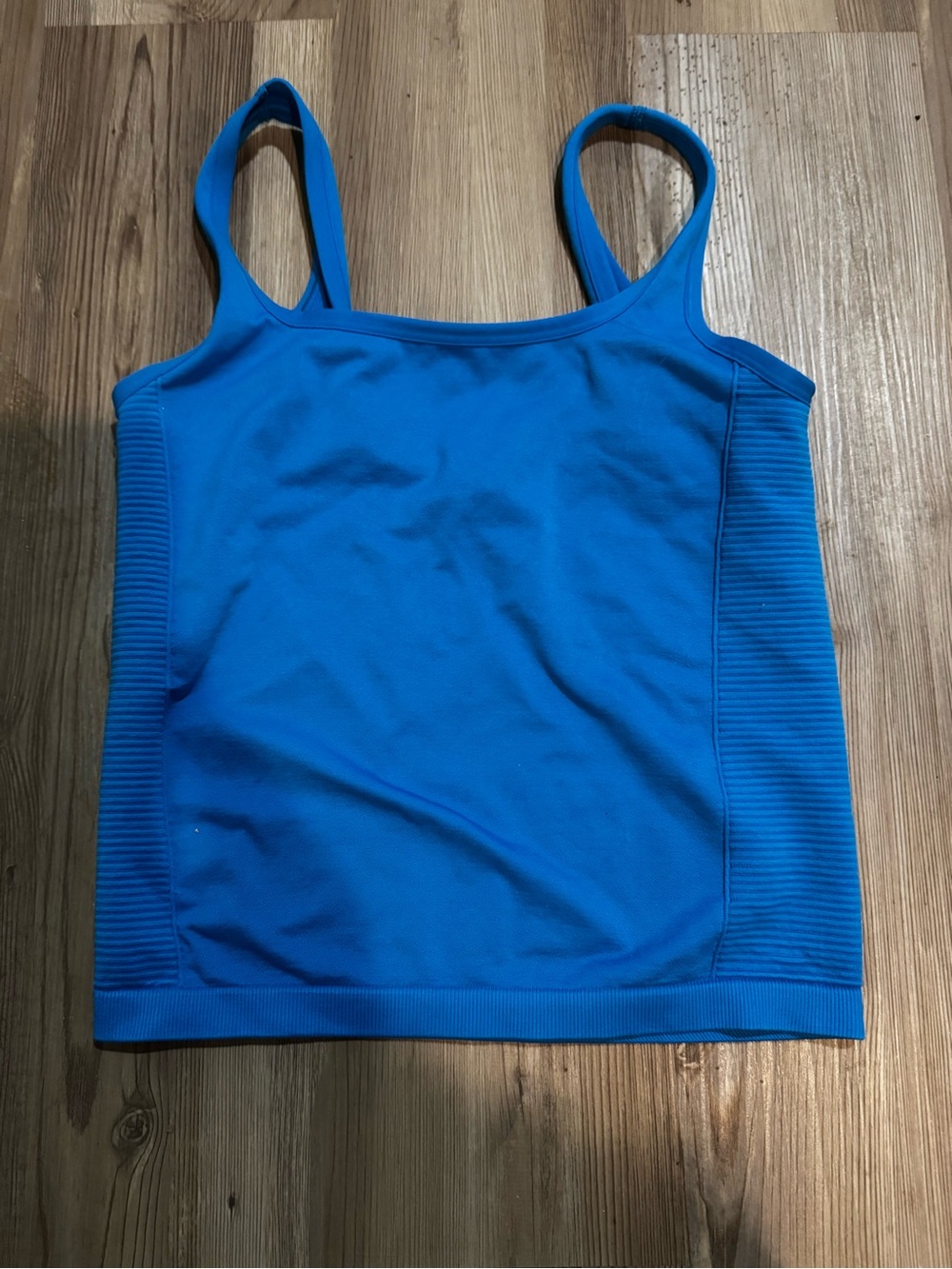 aerie athletic Bright Blue Ribbed Side Tank Top